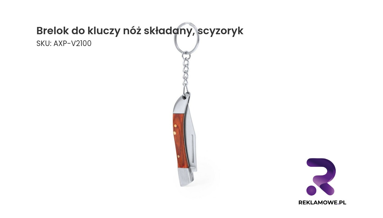 Brelok do kluczy, nóż składany, scyzoryk Brelok do kluczy w formie składanego noża, scyzoryka