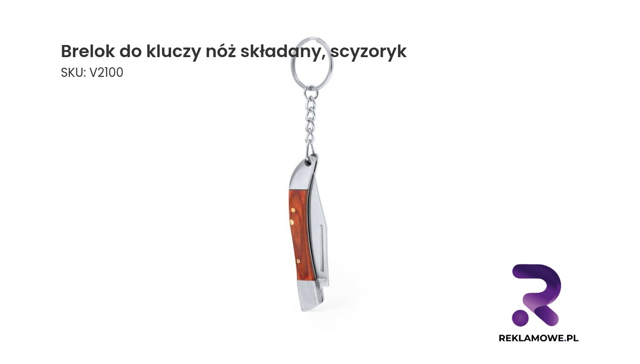 Brelok do kluczy w postaci składanego noża, scyzoryk