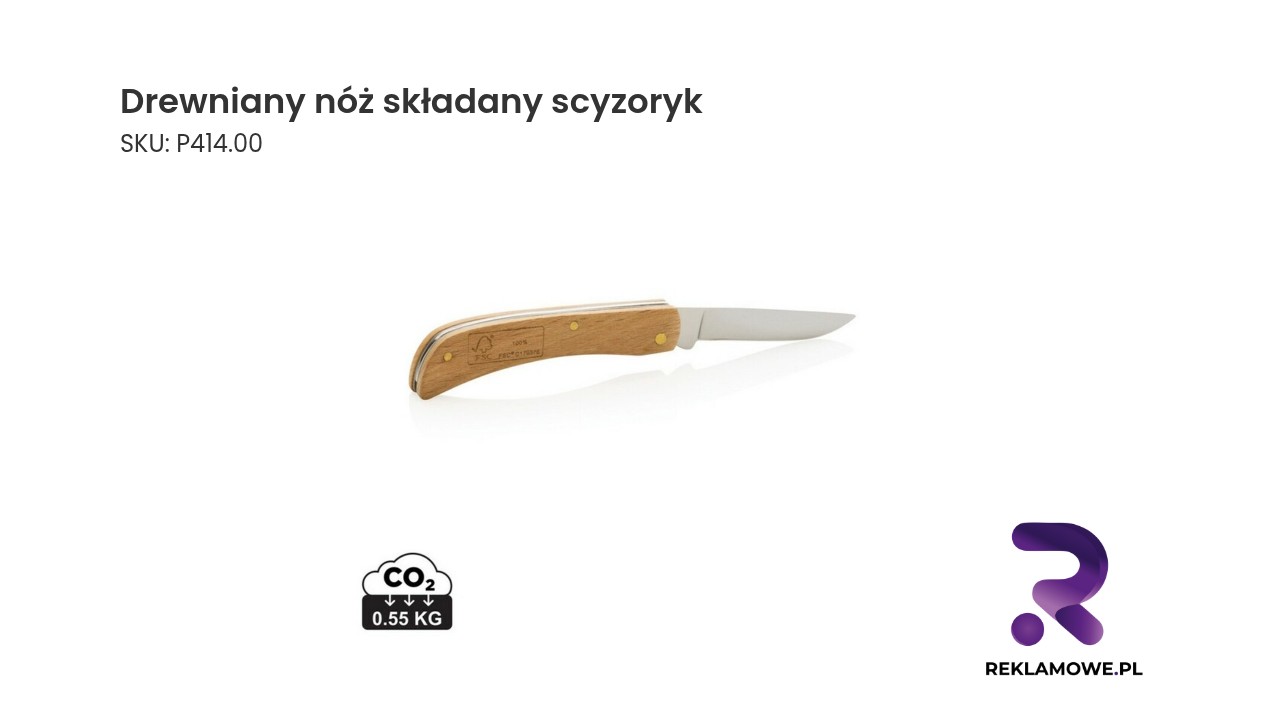 Drewniany nóż składany typu scyzoryk