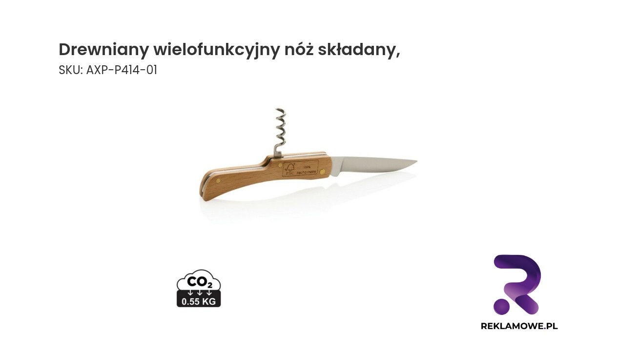 Drewniany wielofunkcyjny nóż składany