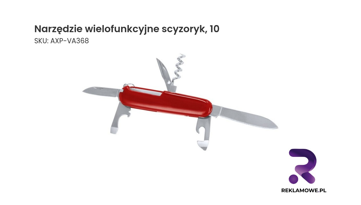 Narzędzie wielofunkcyjne, scyzoryk, 10 funkcji Narzędzie wielofunkcyjne typu scyzoryk z 10 funkcjami