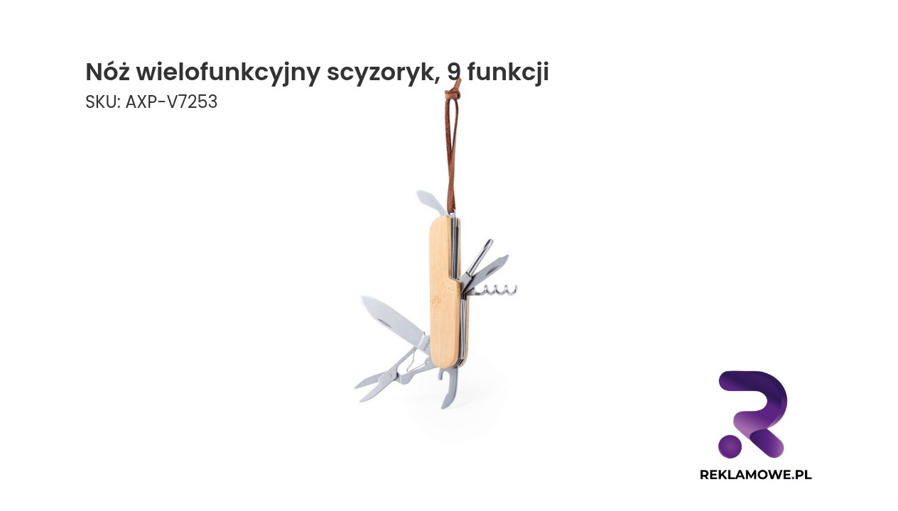 Nóż wielofunkcyjny scyzoryk z 9 funkcjami