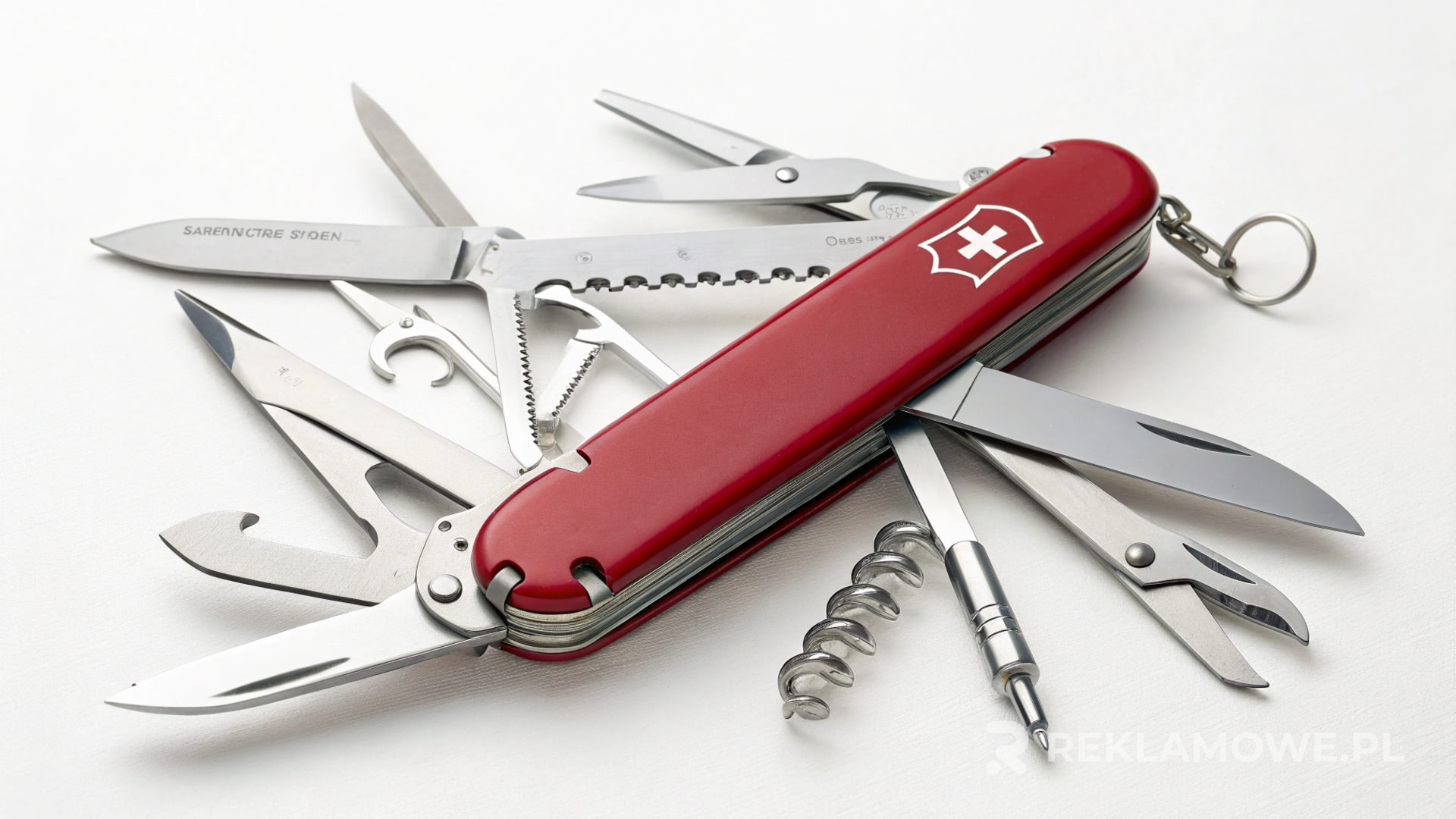 Scyzoryk reklamowy zaprojektowany dla firmy